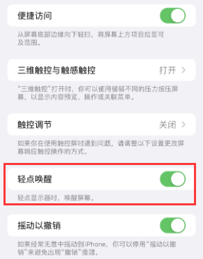 城阳苹果授权维修站分享iPhone轻点无法唤醒怎么办 